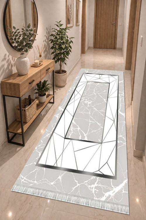 Dokuma taban Kaymaz Dijital Baskılı Yıkanabilir Leke Tutmayan Salon Halısı Yolluk