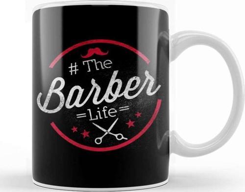 Cute The Barber Life Professional Barbershop Kupa Bardak Porselen