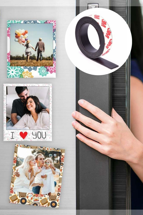 Yapışkanlı Şerit Mıknatıs Magnet Kes Kullan Güçlü Sağlam Rulo Çıkarılması Kolay Siyah 2Cm X 1 Mt