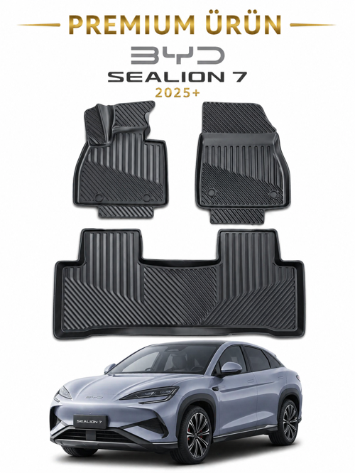 BYD Sealion 7 2025 Sonrası Uyumlu 3D Havuzlu Paspas Premium
