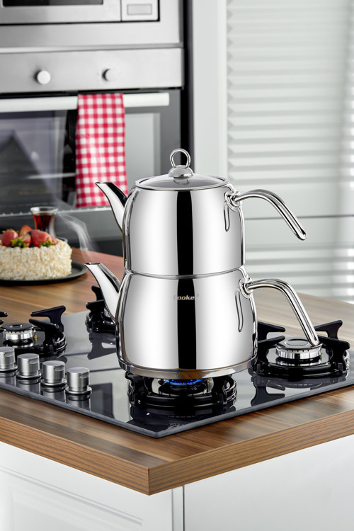 Lara Mega Boy Paslanmaz Çelik Çaydanlık Takımı 2,5 - 4,5 Litre CKR3927