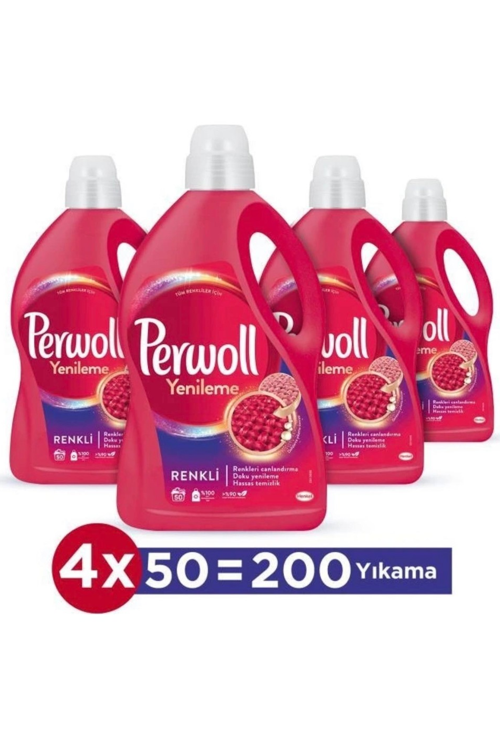 Hassas Bakım Sıvı Çamaşır Deterjanı 2.97L (50 Yıkama) Renkli Yenileme x 4 Adet