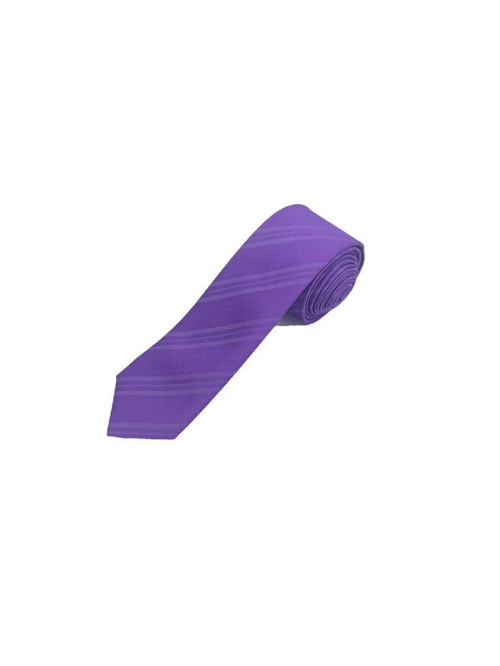 5 Cm Açık Mor Çizgili Slim Kravat
