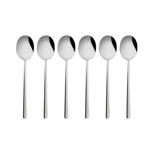 Emsan Bead 6'lı Tatlı Kaşığı Seti Platin