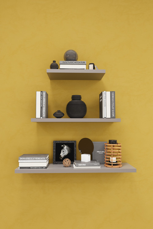 Modern 3'lü Uçan Raf Çok Amaçlı Duvar Rafı Organizer %100 MDF Kitaplık Mutfak Banyo Rafı DRF05