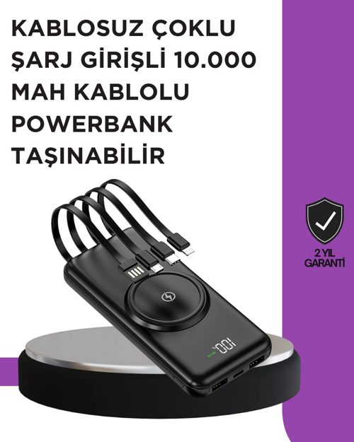 Mey İthalat® Çoklu Cihaz Uyumu Ile Kablolu Kablosuz Şarj – Pratik