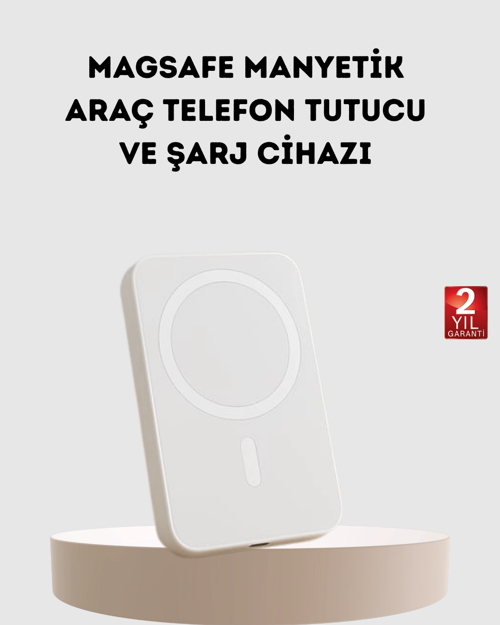Mey İthalat® 5000Mah Manyetik – Iphone Serisi İçin Taşınabilir Kablosuz Şarj