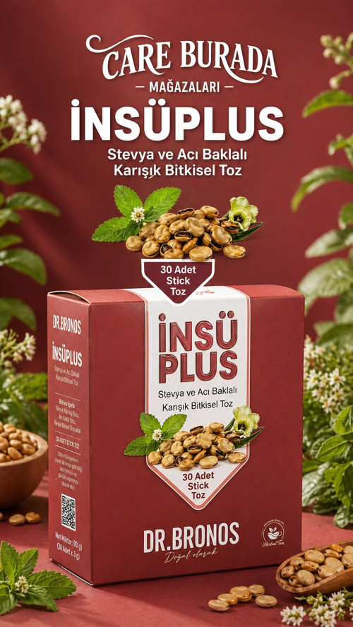 Dr. Bronos - İNSÜPLUS Stevya ve Acı Baklalı 30'lu Stick Çay