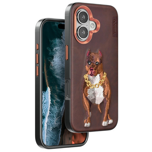 Venco Apple İphone 16 Perma Desenli Kapak - Kahverengi