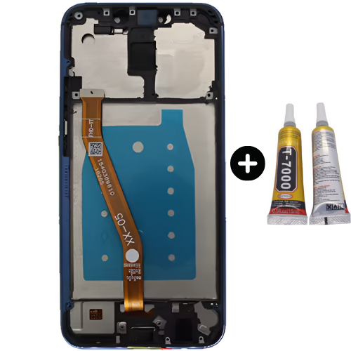 Huawei Mate 20 Lite Sne-Al00 Sne-Lx1 Sne-Lx2 Sne-Lx3 Uyumlu Çıtalı A Kalite Lcd Ekran Dokunmatik Mavi + B7000