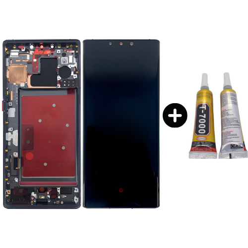 Huawei Mate 30 Pro Lio-L09 Lio-L29 Lio-Al00 Lio-Tl00 Uyumlu Çıtalı Lcd Ekran Dokunmatik Gri + B7000