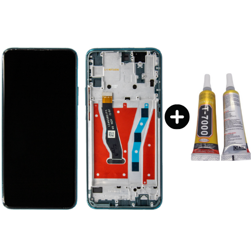 Huawei Y9 Prime 2019 Uyumlu Çıtalı Hk Lcd Ekran Dokunmatik Yeşil + B7000