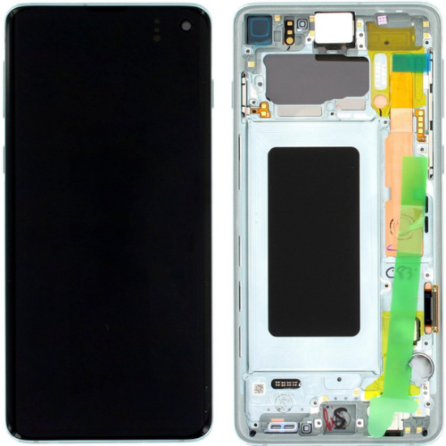 Samsung Galaxy S10 Sm-G973 Uyumlu Çıtalı Lcd Ekran Dokunmatik Yeşil