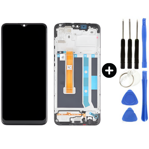Oppo A15 Uyumlu Çıtalı Hk Lcd Ekran Dokunmatik + Tamir Seti