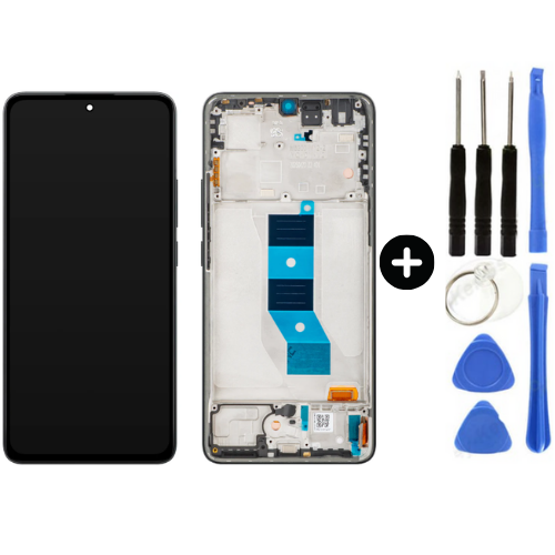 Xiaomi Pocophone Poco M7 Pro 5G Uyumlu Çıtalı Servis Lcd Ekran Dokunmatik Siyah + Tamir Seti