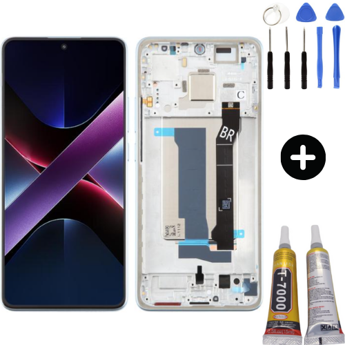Xiaomi Pocophone Poco X7 Pro Uyumlu Çıtalı Oled Lcd Ekran Dokunmatik Yeşil + Montaj Seti