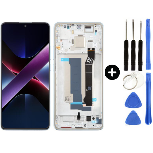 Xiaomi Pocophone Poco X7 Pro Uyumlu Çıtalı Servis Lcd Ekran Dokunmatik Yeşil + Tamir Seti
