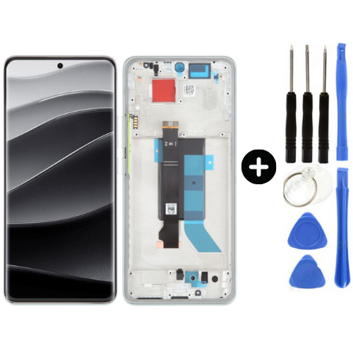 Xiaomi Redmi Note 14 Pro 5G Uyumlu Çıtalı Hk Lcd Ekran Dokunmatik Yeşil + Tamir Seti