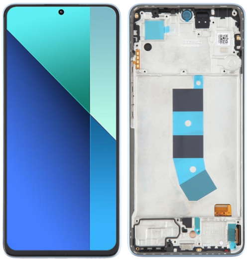 Xiaomi Redmi Note 13 4G Uyumlu Çıtalı Oled Lcd Ekran Dokunmatik Mavi