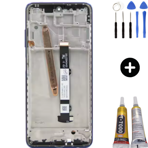 Xiaomi Pocophone Poco X3 Pro Uyumlu Çıtalı Hk Lcd Ekran Dokunmatik Mavi + Montaj Seti