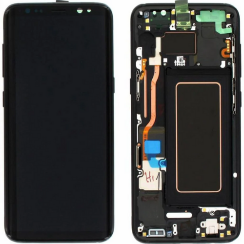 Samsung Galaxy S8 Sm-G950 Uyumlu Çıtalı Lcd Ekran Dokunmatik Siyah