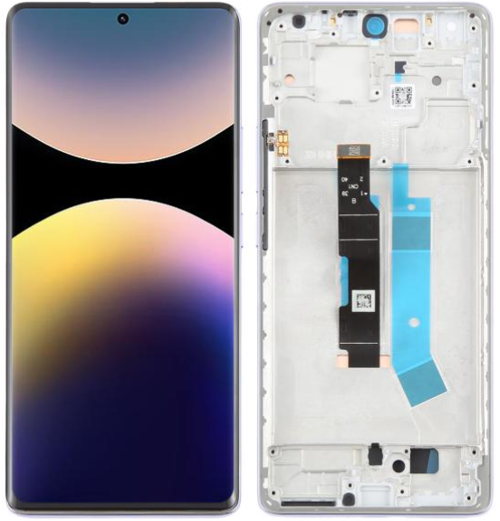 Xiaomi Redmi Note 14 Pro 4G Uyumlu Çıtalı Oled Lcd Ekran Dokunmatik Mor