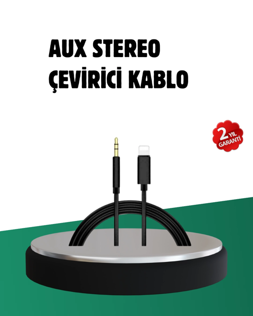 Mey İthalat® Iphone Uyumlu Lightning – 3.5Mm Aux Adaptör Kablo Stereo Ses Aktarım