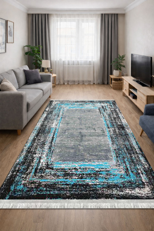 Dokuma taban Kaymaz Dijital Baskılı Yıkanabilir Leke Tutmayan Salon Halısı Yolluk