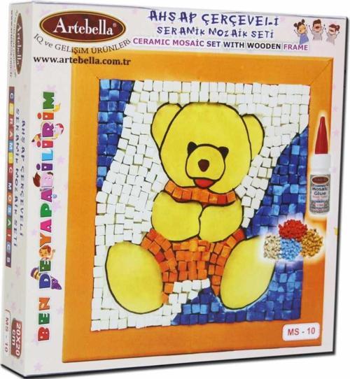 10 I Çocuk Ahşap Çerçeveli Seramik Mozaik Set 20x20 cm