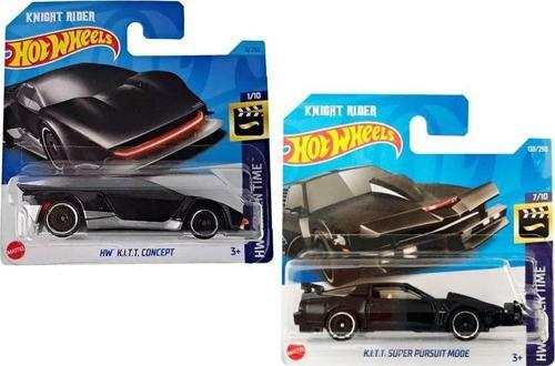 2 Araç Set - Knight Rider - Hw Kıtt Concept - K.I.T.T. Super Pursuit Mode (1/64)