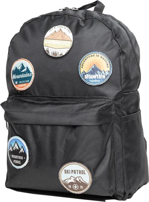 Değiştirilebilir Dağcılık Temalı Unisex Patch Günlük Spor Sırt Çantası