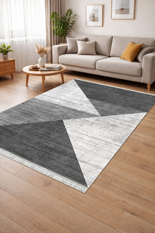 Kaymaz Dot Taban Dijital Baskılı Yıkanabilir Leke Tutmayan Mutfak Halısı Yolluk