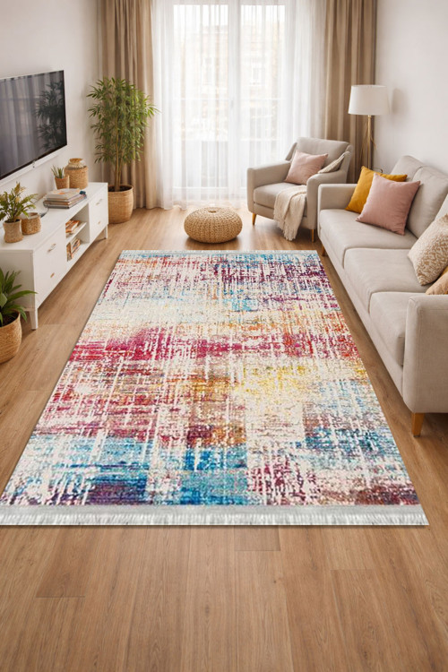 Dokuma taban Kaymaz Dijital Baskılı Yıkanabilir Leke Tutmayan Salon Halısı Yolluk