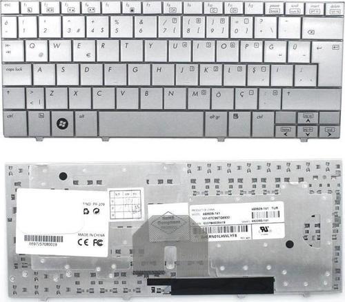Hp Compaq Mini 2133 2140 Notebook Klavye - Tuş Takımı / Silver, Gri TR 468509-141, 482280-141