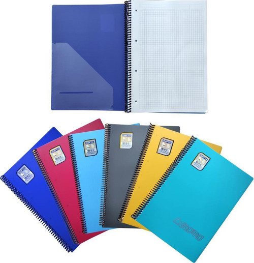 Chromo 60 Yp. A4 Spiralli Pp. Kapak Defter Kareli 6'lı
