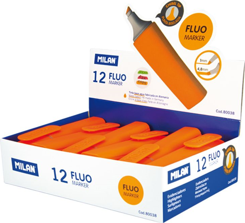 MILAN 80038 FLUO FOSFORLU KALEM TURUNCU - 12 Lİ