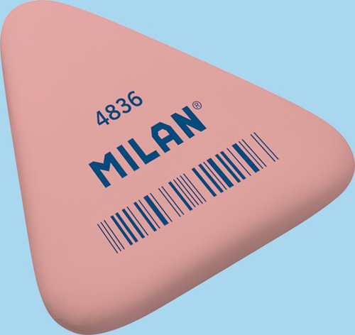 MILAN PNM4836 ESNEK SENTETİK ÜÇGEN SİLGİ - PEMBE - 36ADET