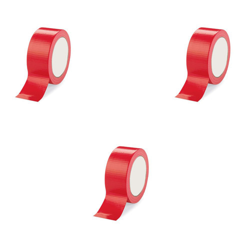 Takviyeli Tamir Bandı - İzolasyon Onarım Çadır Bandı - Kırmızı - 48 mm x 10 YRD - 3 Rulo