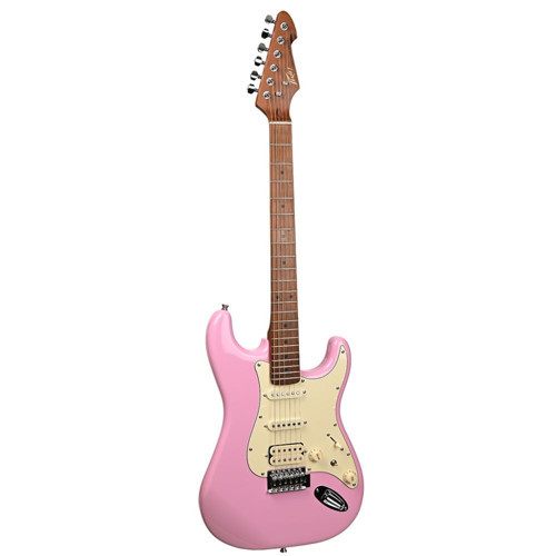 Raptor Lightning Bolt ST HSS Stratocaster Elektro Gitar Shell Pink