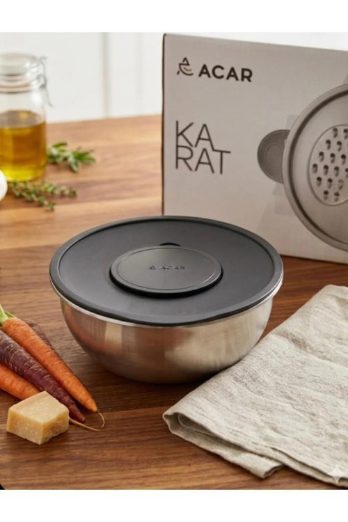 Karat 4 Parça Saklama ve Karıştırma Mikser Kabı Siyah DLK-09615