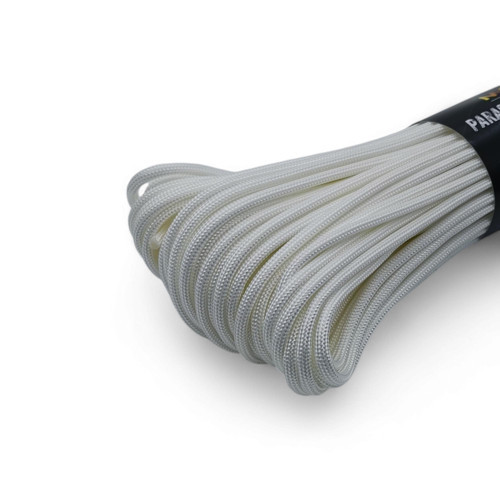 Bileklik ve Outdoor Polyester Paracord İp 4 mm 30 Metre Beyaz