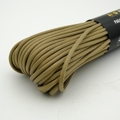 Bileklik ve Outdoor Polyester Paracord İp 4 mm 30 Metre Bej