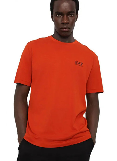 Bisiklet Yaka Turuncu T-shirt