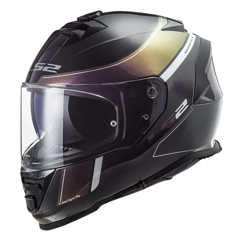 Storm 2 Velvet Full Face Motosiklet Kaskı Gökkuşağı Vizörlü