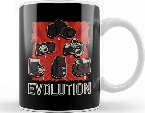 Cute & Funny Camera Evolution Photographer Kupa Bardak Porselen