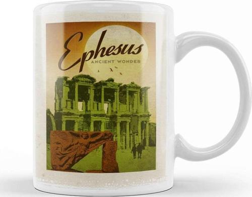 Efes Ve Celcus Kütüphanesi Kupa Bardak Porselen