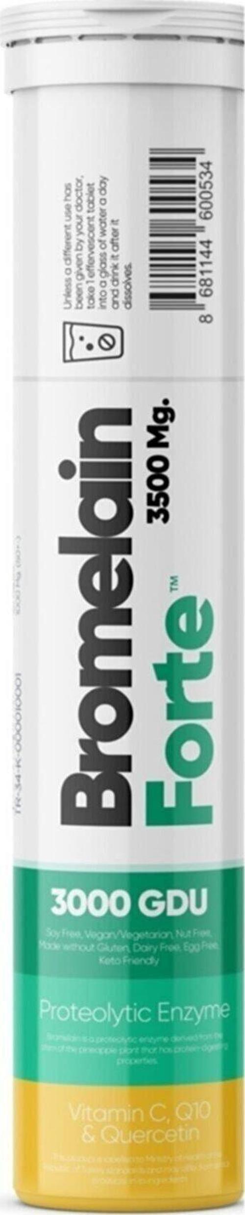 Bromelain Forte 3500 mg 20 Efervesan Tablet 8681144600534