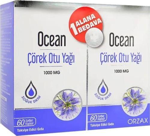 Ocean Çörek Otu Yağı 1000 mg 60 Kapsül - 1 Alana 1 Bedava 8697595873670
