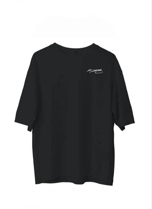 Erkek Kısa Kol Tişört Bisiklet Yaka Atatürk Baskılı T-Shirt - Siyah