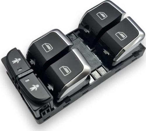 Audi Q3 2012-2014 Sol Ön Kapı Dörtlü Cam Düğmesi Krom 4G0959851